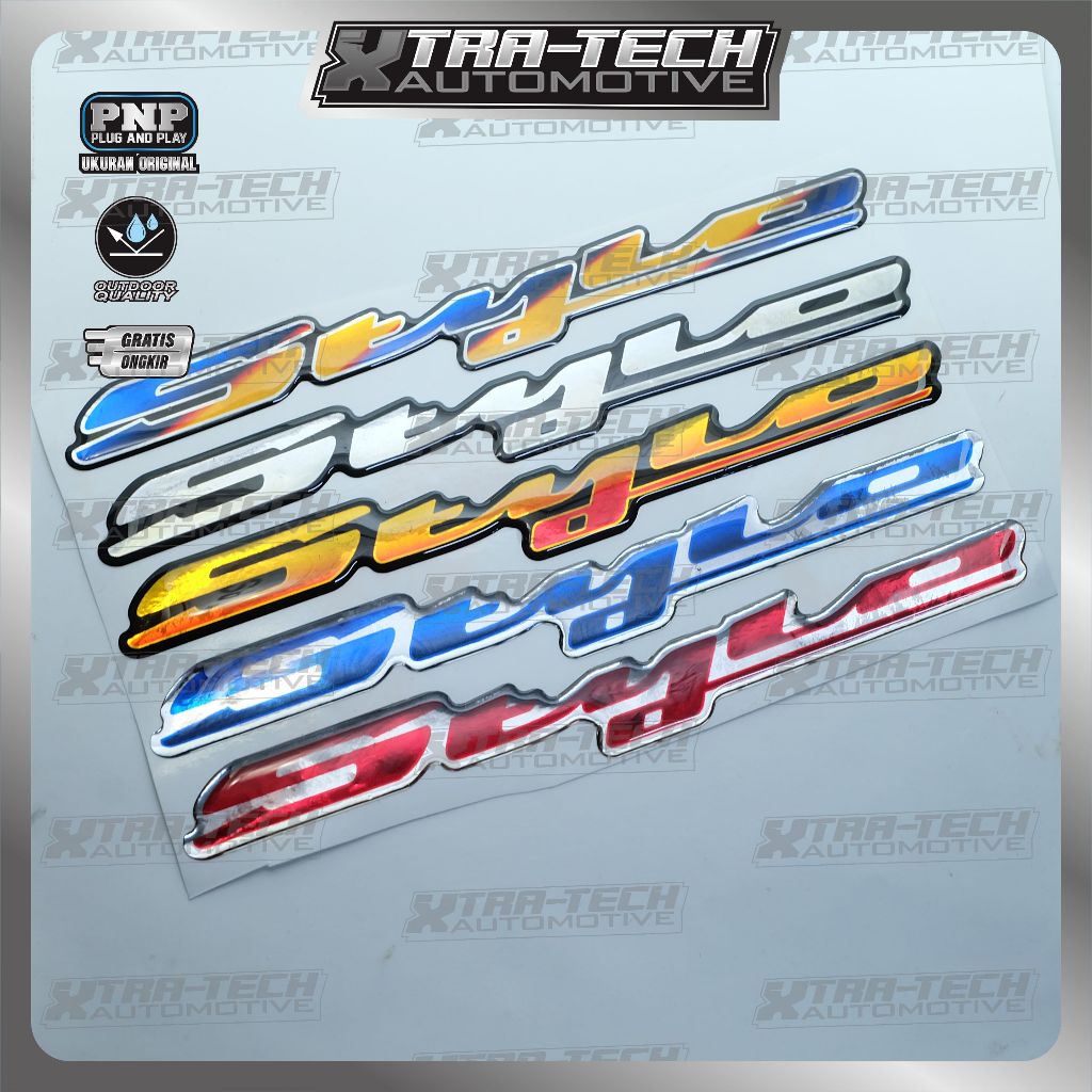 Emblem honda stylo / emblem timbul honda stylo / emblem titanium honda stylo / emblem honda stylo