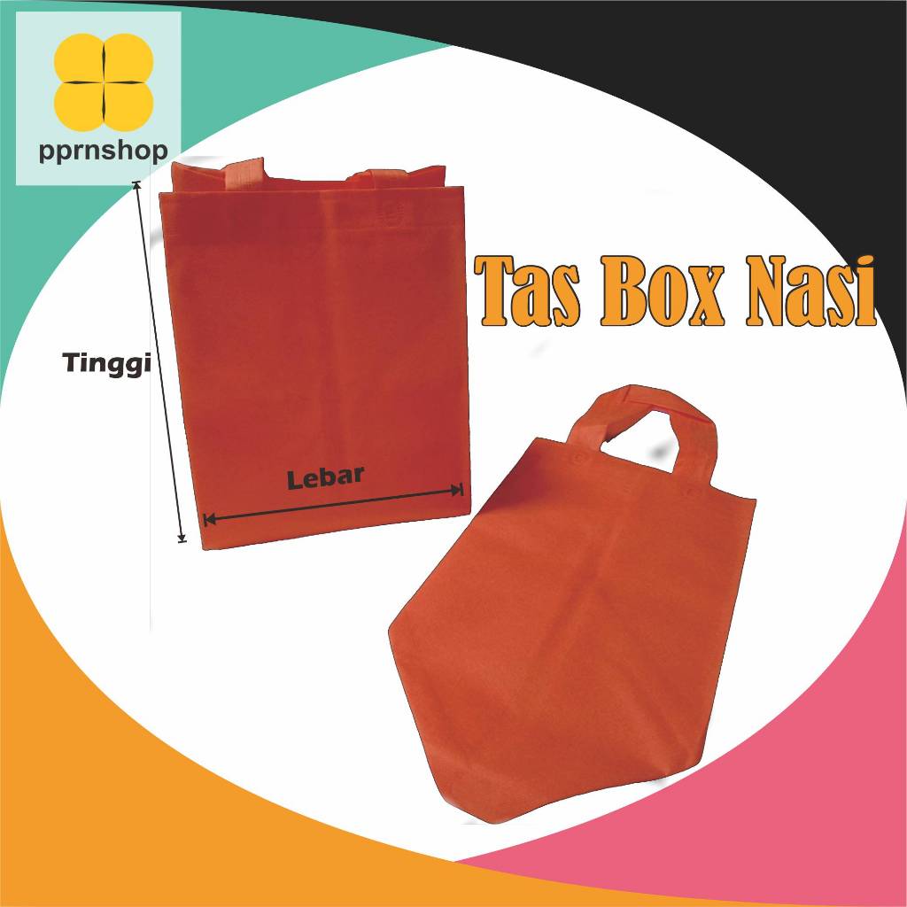 

Goodiebag Box Nasi bahan spundbon 75 grm premium per 12 pcs/tas bingkisan box nasi dan snack