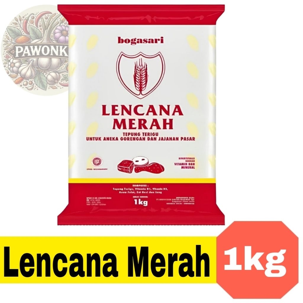 

Tepung Terigu Lencana Merah Kemasan 1kg