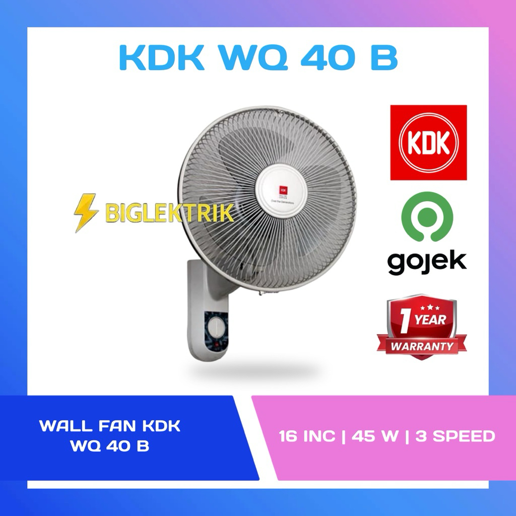 KDK WALL FAN KDK WQ 40 E 16INCH
