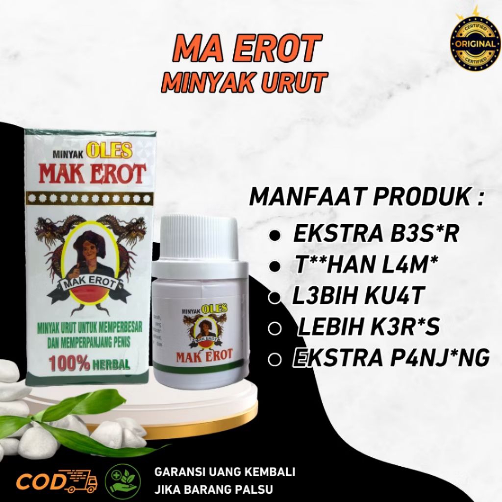 MAK EROT MINYAK HERBAL PEMBESAR KEL AMIN PRIA ASLI MINYAK MAK EROT ORIGINAL