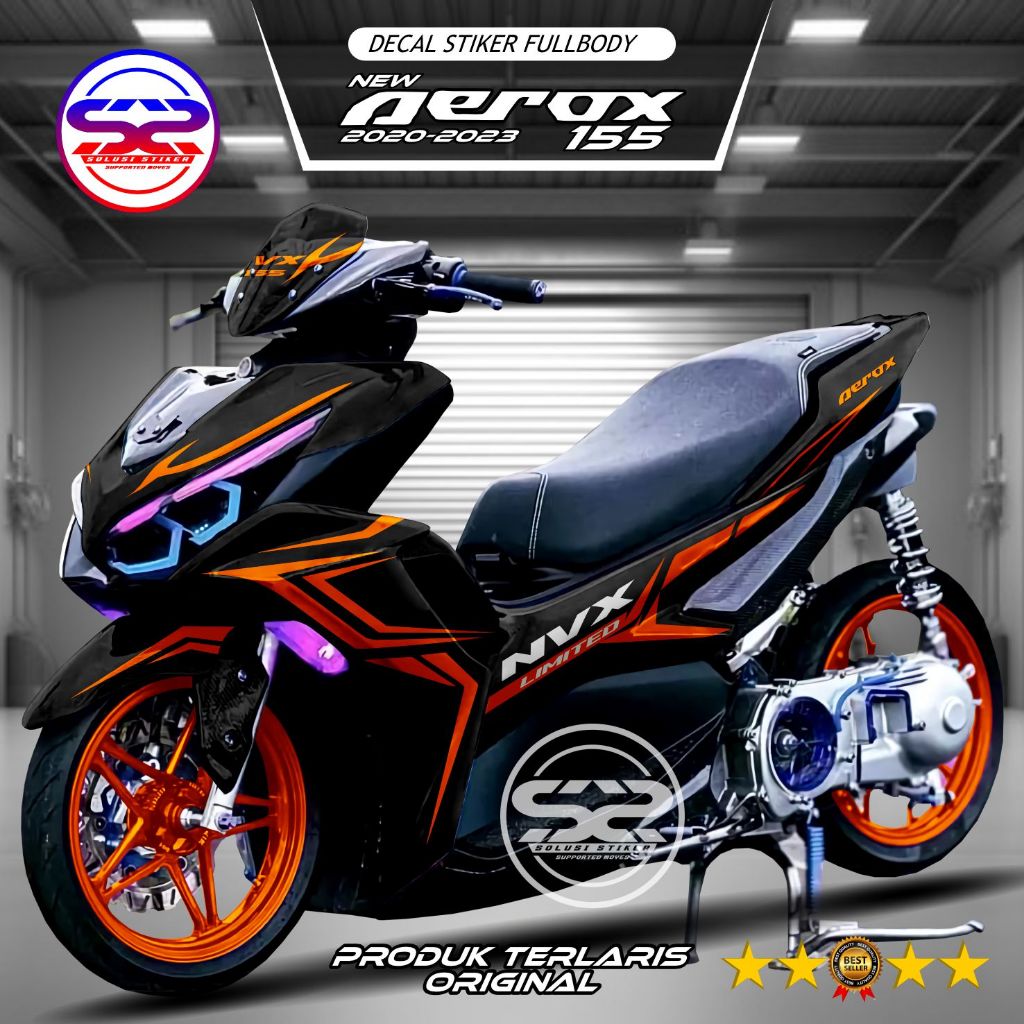 Decal Aerox 155 New Stiker Decal Motor Aerox 155 New Connected 2021-2023 Sticker Fullbody Keren