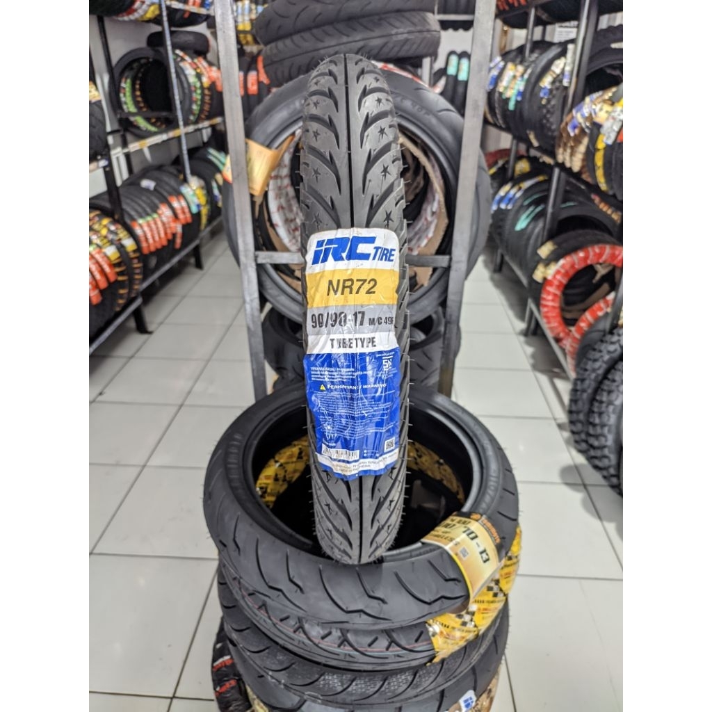 BAN LUAR IRC NR72 90/90-17 BUKAN TUBLESS UNTUK SUPRA KHARISMA REVO BLADE VIXION OLD