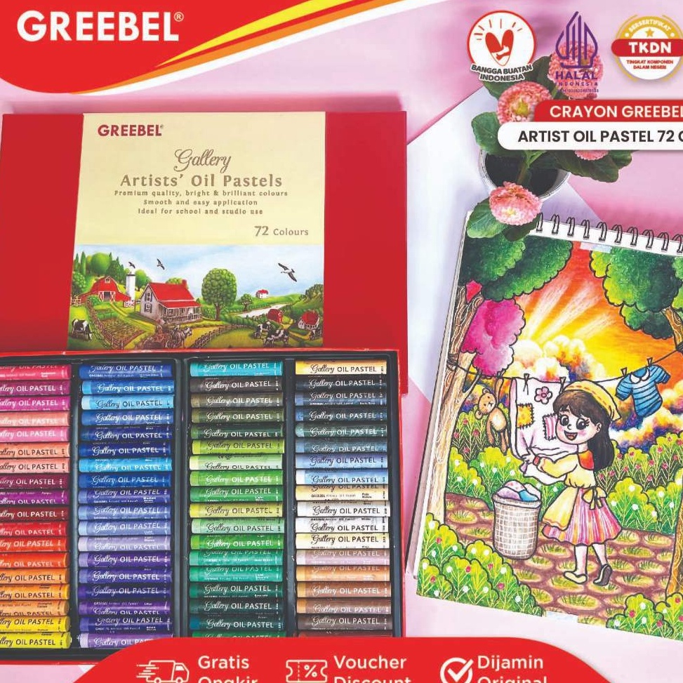 

KODE C44E GREEBEL Crayon Artist Krayon Artist Oil Pastel 12 24 36 48 72 Warna