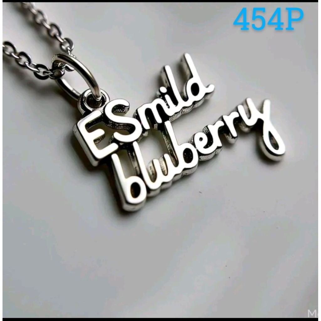 Kalung Ess Top Liontin Motif Buah Blueberry