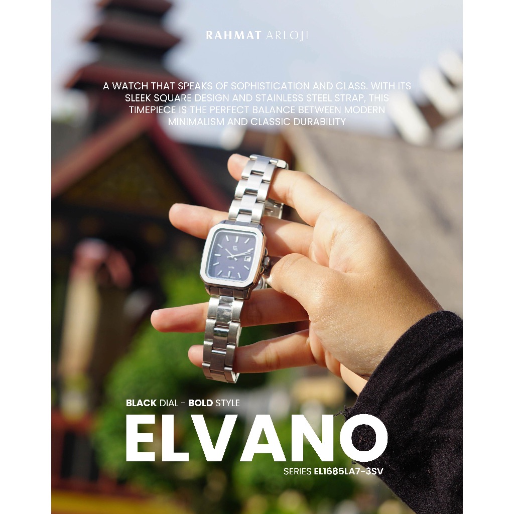 Jam Elvano Wanita Full Stainless Steel Original