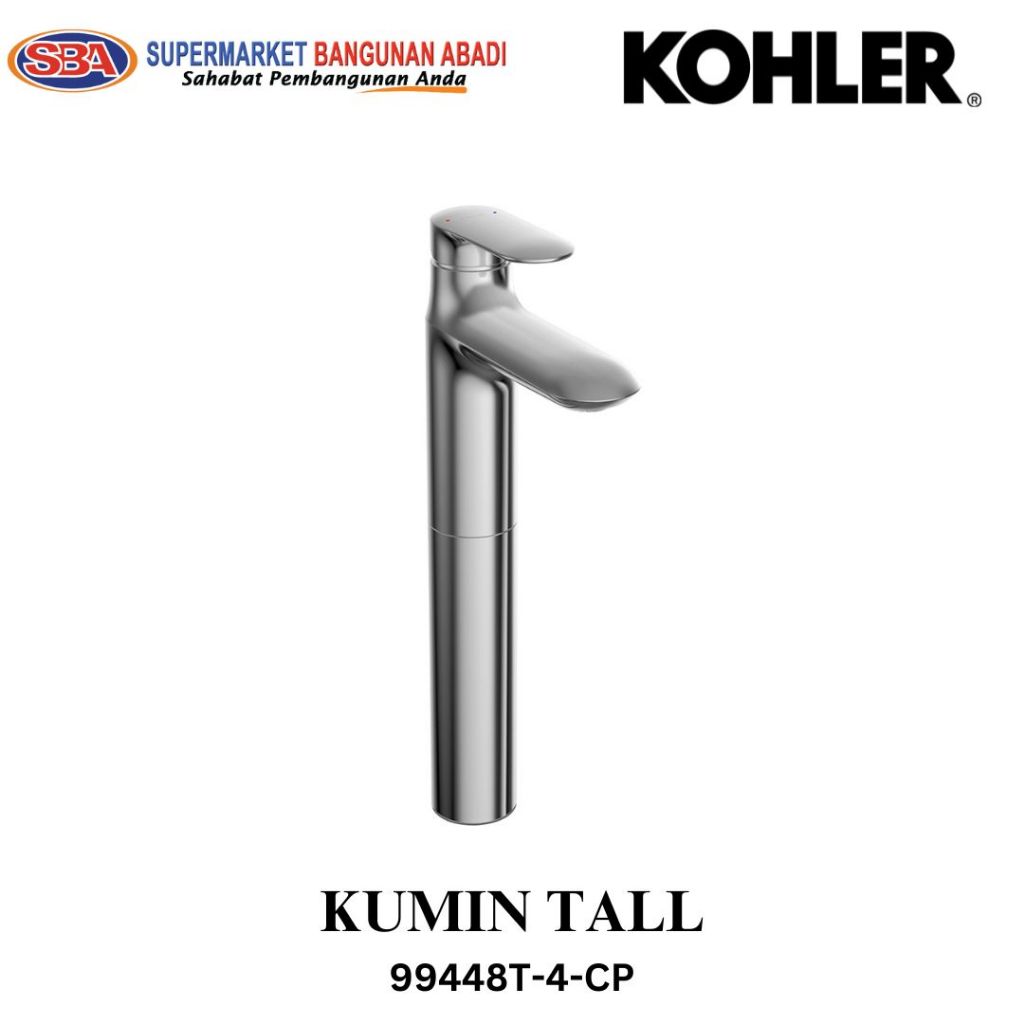 Kumin Tall Kohler | 99448T-4-CP | Kran Wastafel Kohler