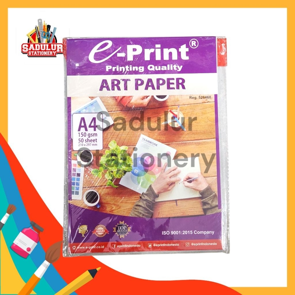 

Kertas Art Paper 150gsm Eprint Kertas Majalah Kertas Brosur 150gram (1Pak 50Lembar)