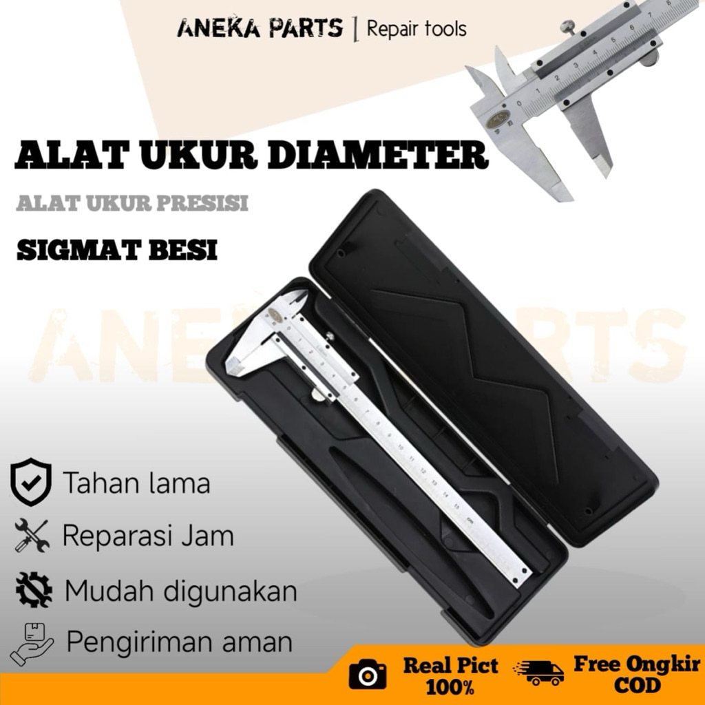 

Sigmat besi alat ukur diameter presisi, sigmat includ box