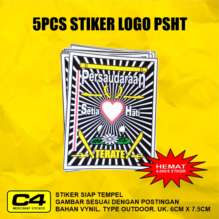 

Stiker PSHT Paket 5pcs Stiker - Paket Hemat 5pcs Stiker SH Terate