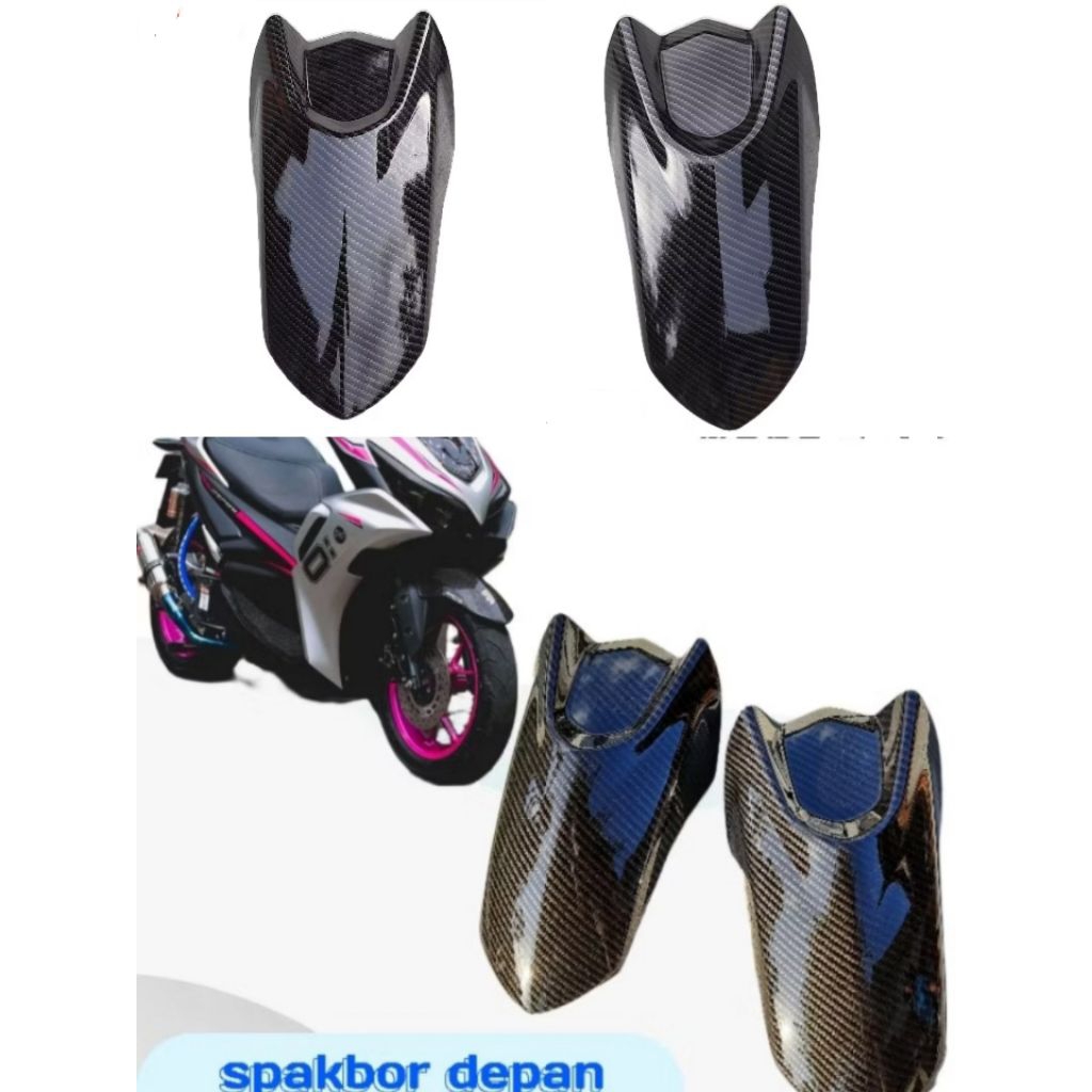 spakbor depan carbon aerox 155 old & all new aerox connected
