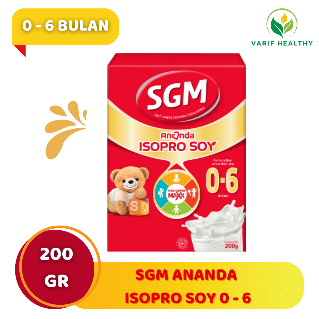 

SGM ANANDA ISOPRO SOY 0-6 BULAN 200 gr | Susu kedelai untuk alergi susu sapi