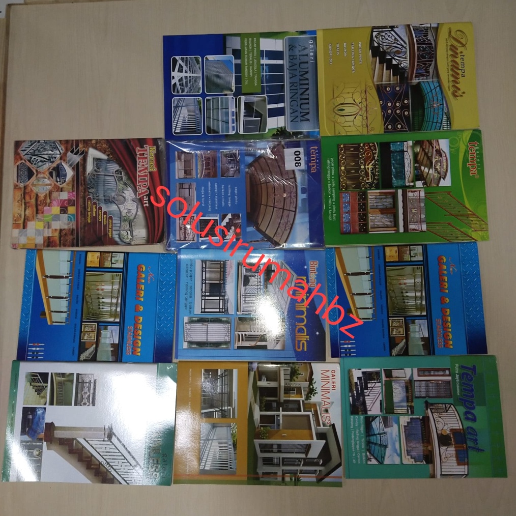 KODE Y54O katalog pagar kanopi canopy teralis tangga pintu BUKU PENGETAHUAN CATALOG majalah tukang B