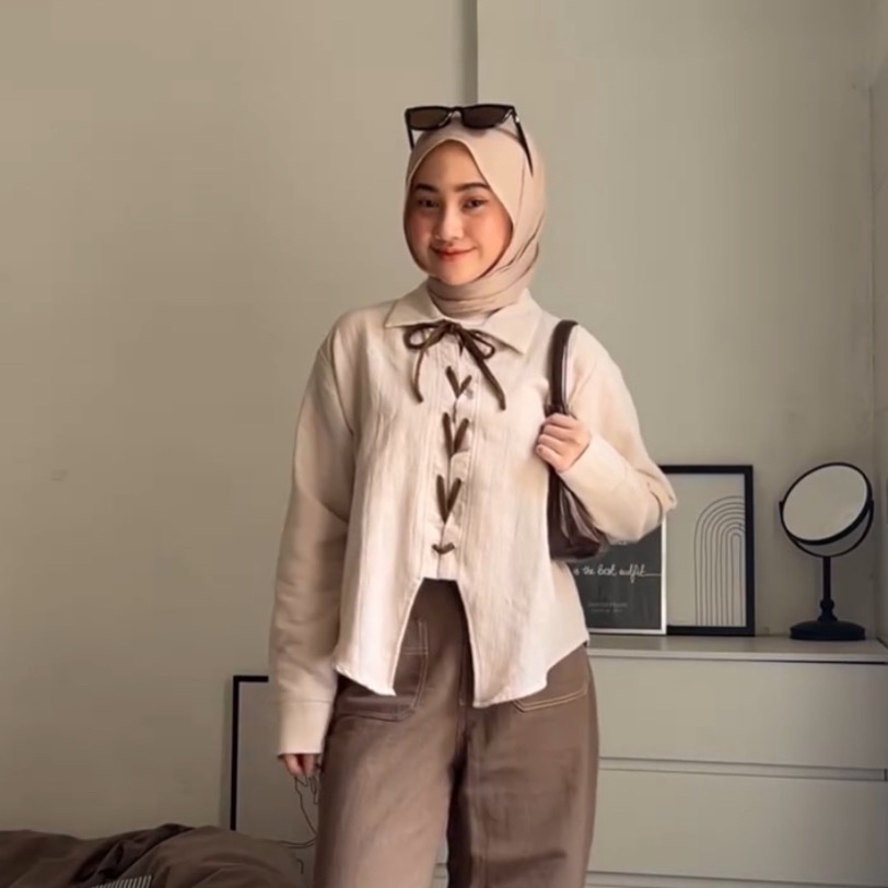 KODE I29W Irish Outer Tali Pita  Crop Outer Ribbon Wanita