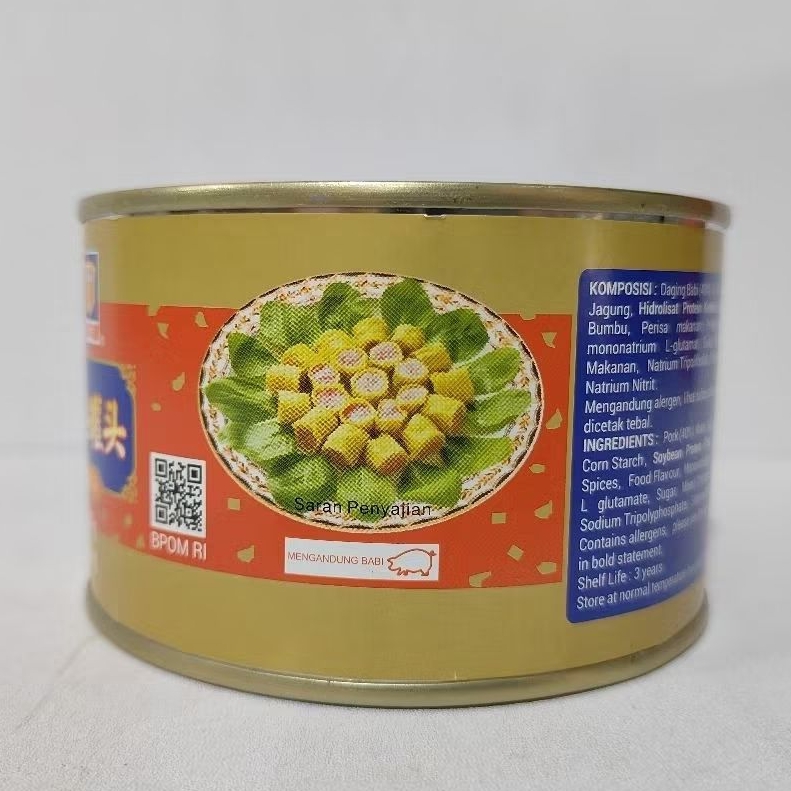 

Maling Egg Rolls 397gr - Canned Pork Rolls Luncheon Meat Daging Gulung Babi