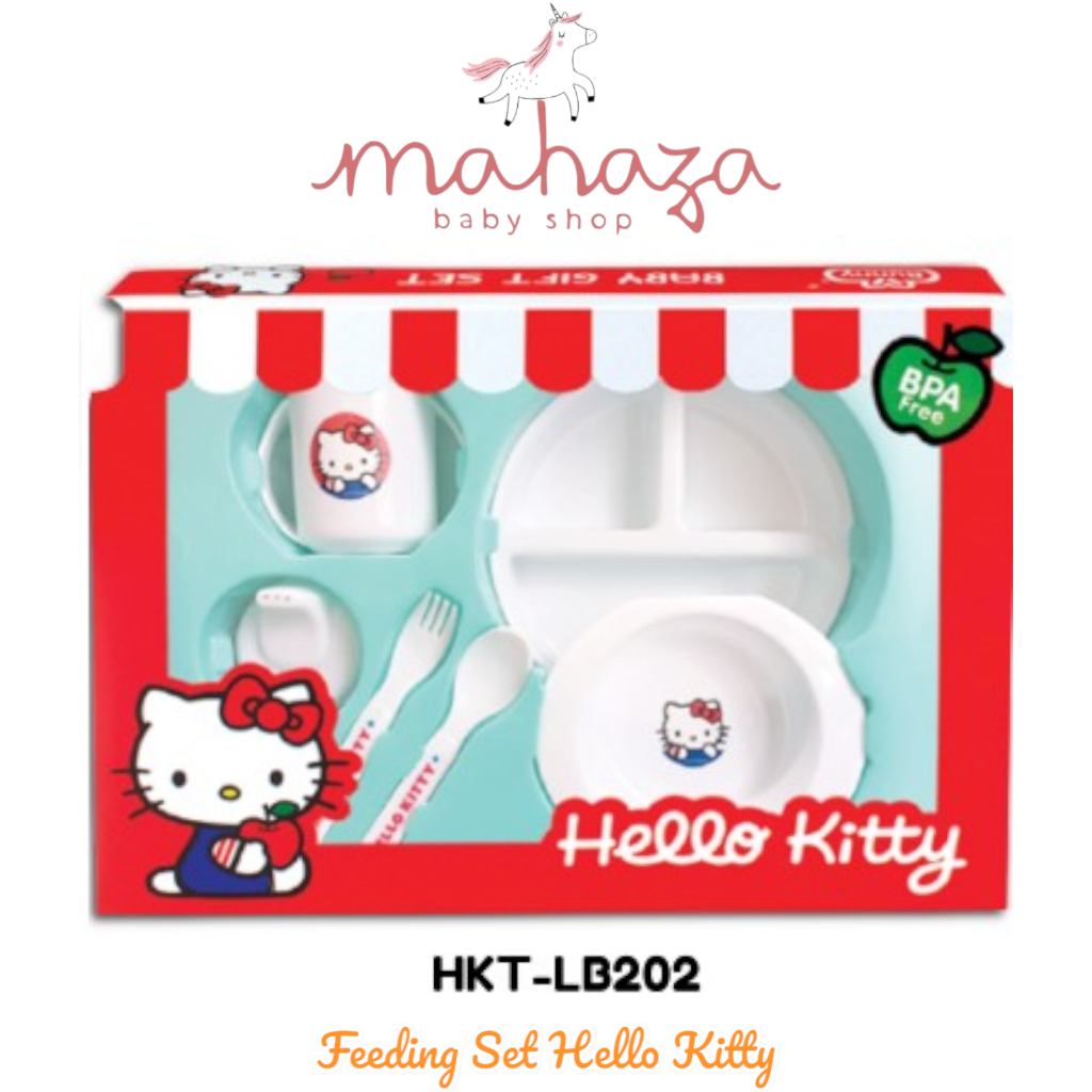 HKT LB 202 Hello Kitty Feeding Set MEDIUM Perlengkapan Makan Bayi Bunny Feeding Set | Alat Makan Bay