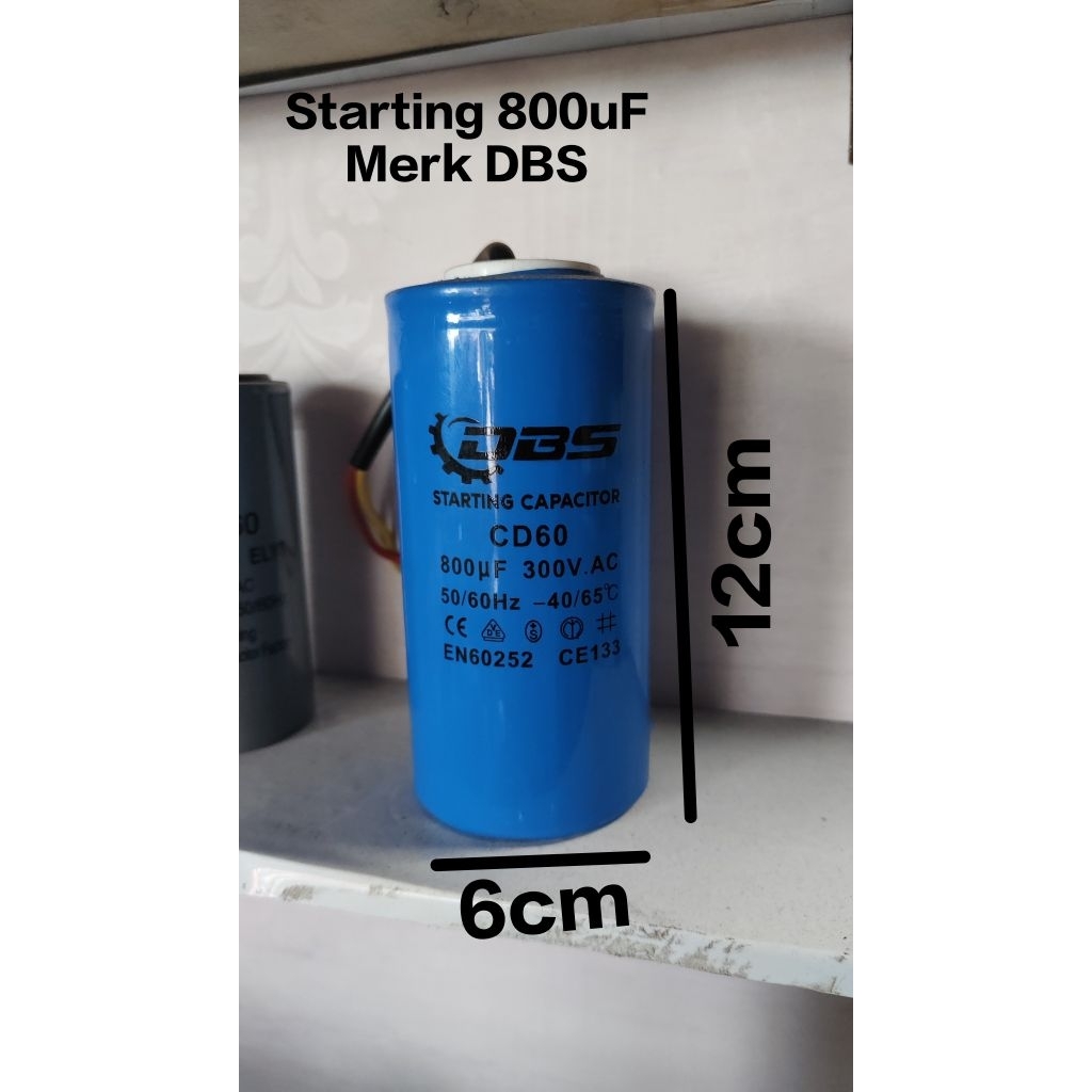 Capasitor Starting 150uF - 800uF merk DBS kondisi baru