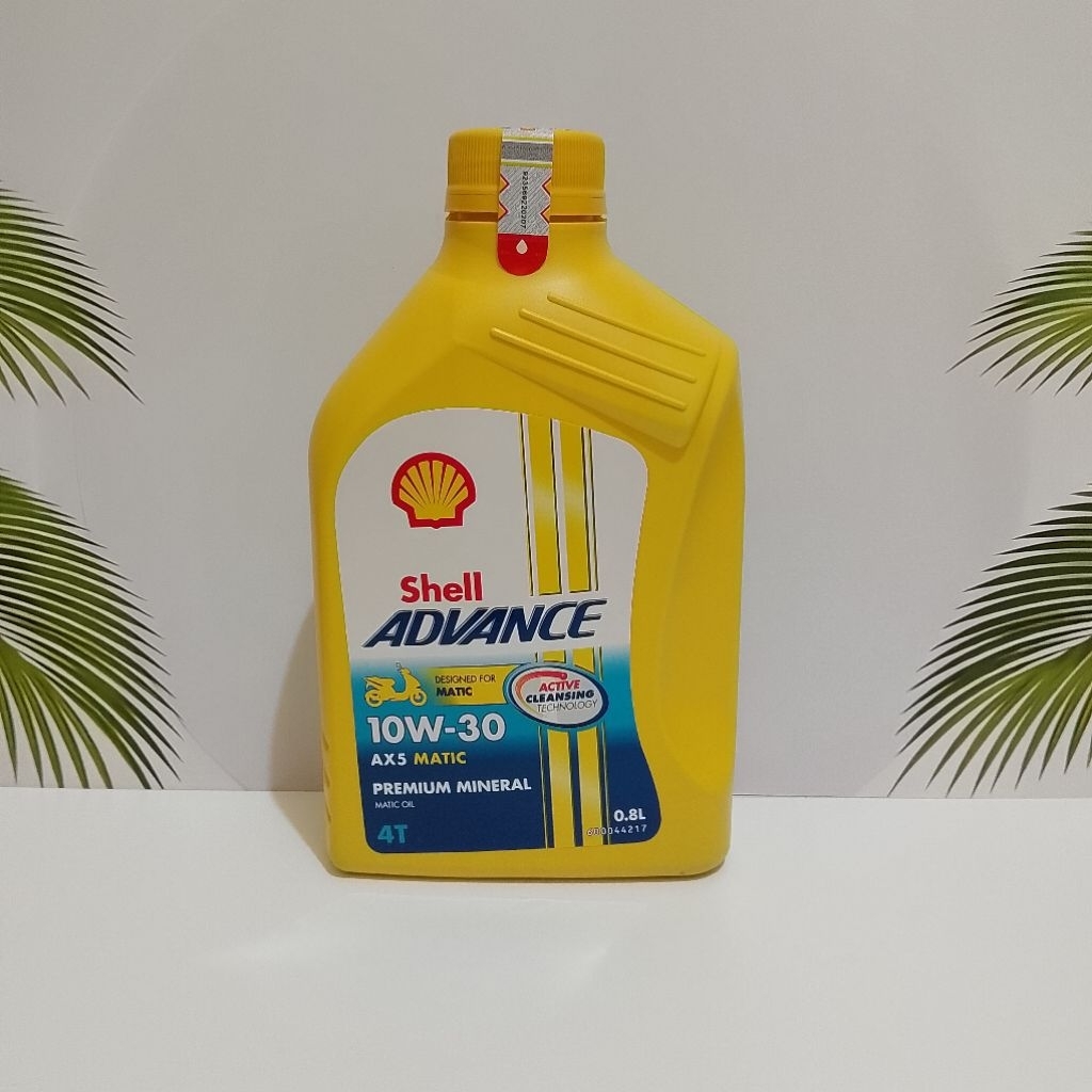 OLI MESIN SHELL ADVANCE AX5 MATIC 0,8 L 10W-30 OLI PELUMAS MESIN BEAT VARIO MIO SPORTY MIO J/M3 FINO