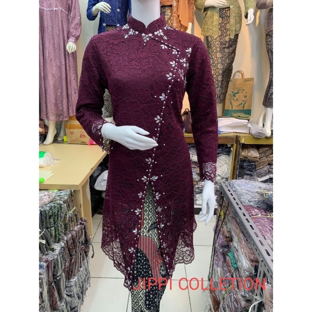 KEBAYA MODERN/(FREE HIJAB) KEBAYA JANGGAN PAYET/TUNIK BROKAT Payet/KEBAYA WISUDA/KEBAYA REMAJA/KEBAY