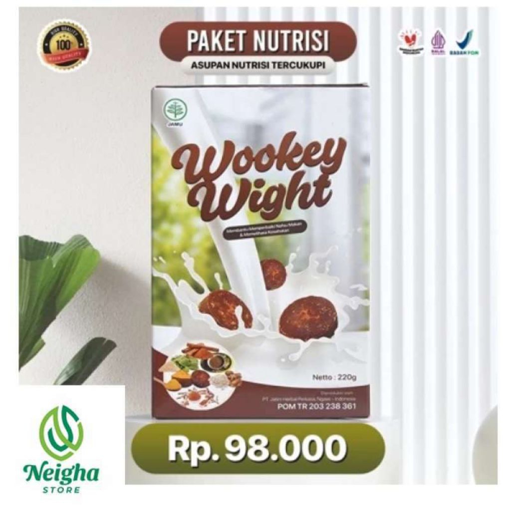 

WOOKEY WIGHT - Susu Penambah Nafsu Makan Penggemuk Berat Badan BPOM - 200gram