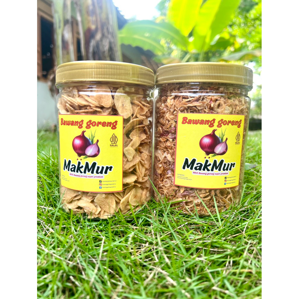 

[PAKET MIX TOPLES] bawang MERAH dan bawang PUTIH goreng kualitas premium A++ berat 500gram (2 toples)