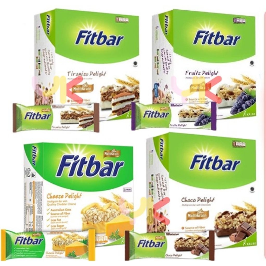 

Fitbar Multigrain Choco/Fruits/Tiramisu/Cheese