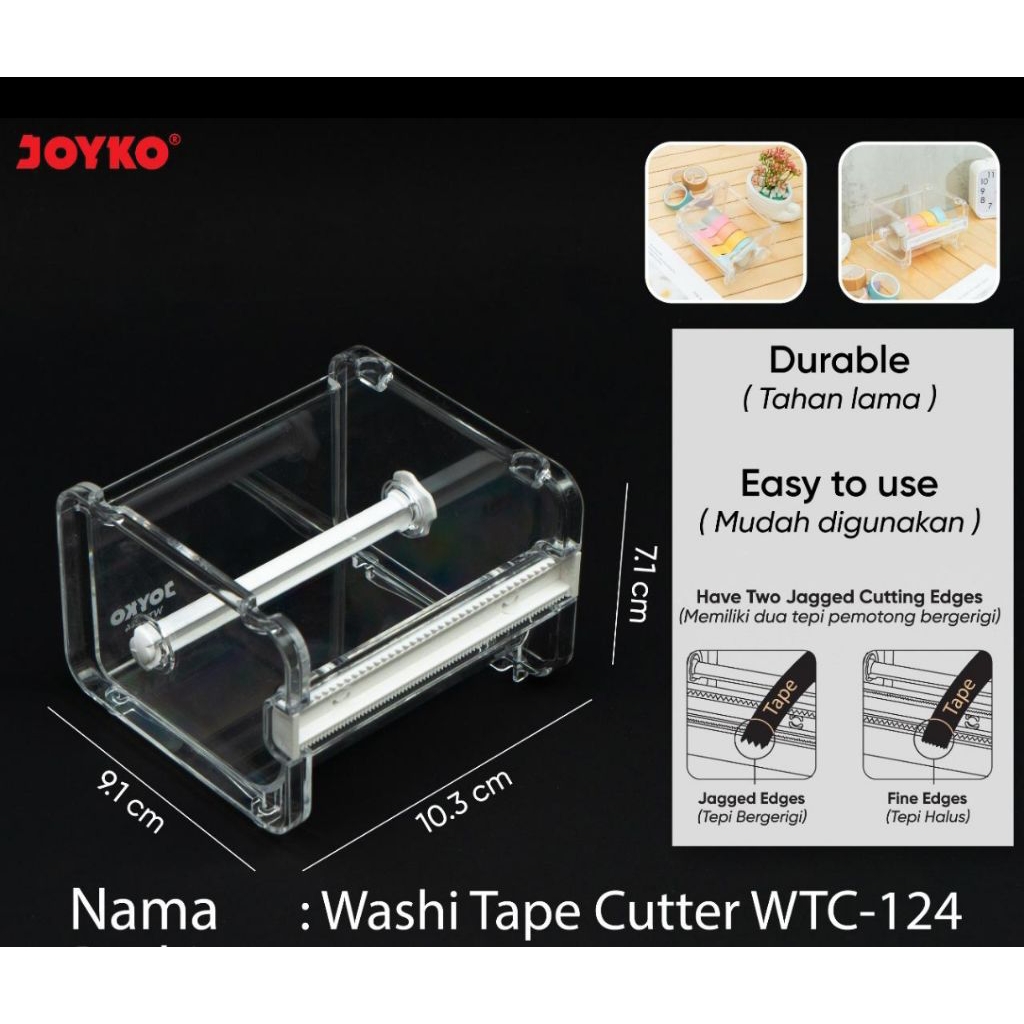 

Dispenser Washi Tape Joyko Wtc-124 (1buah)