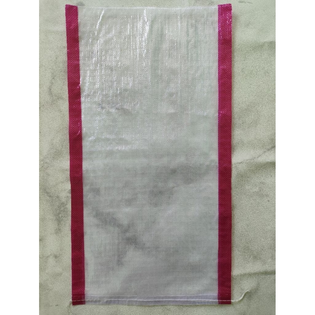 karung beras 20kg ukuran 40x72 transparan isi 50 lembar