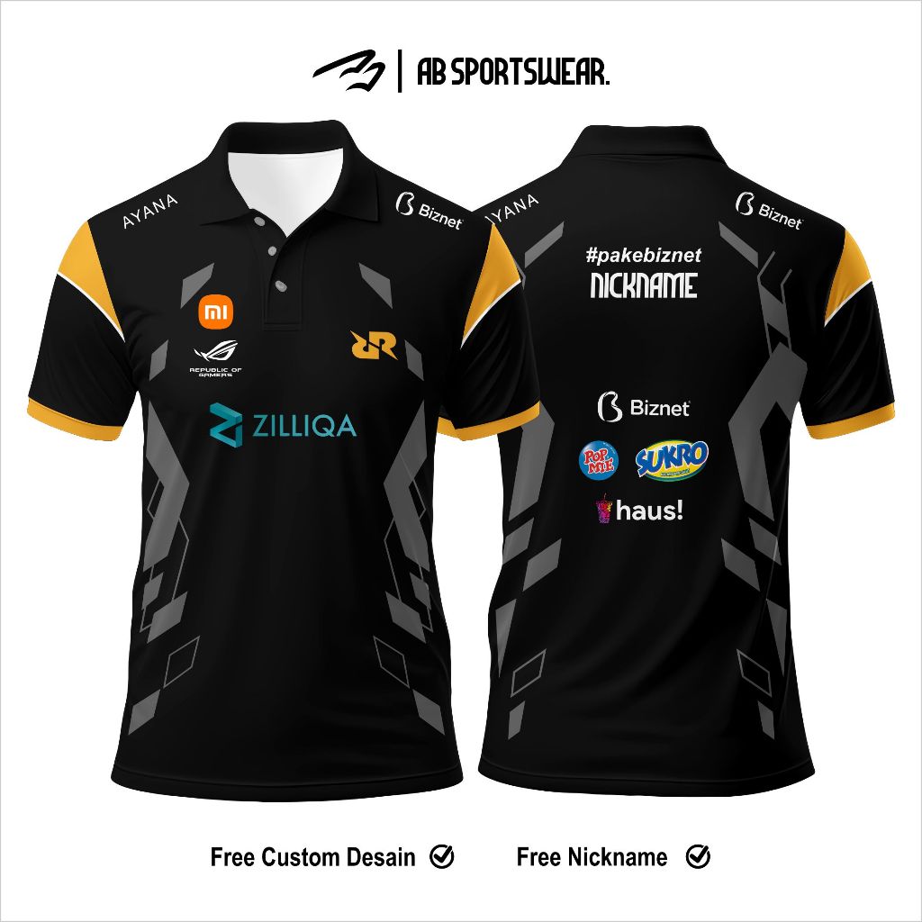 JERSEY RRQ TERBARU/JERSEY TEAM RRQ FREE CUSTOM NICKNAME