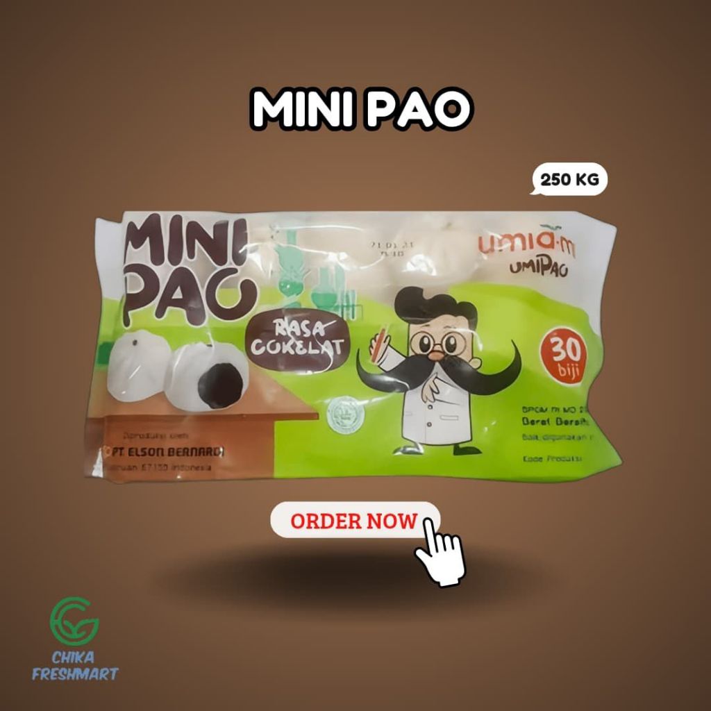 

UMIAMI MINI PAO COKLAT 465GR, BAKPAO MINI ISI 30