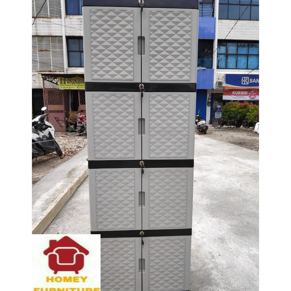 KODE L44S GOJEK lemari plastik lemari pakaian lemari baju Tabitha susun 2345