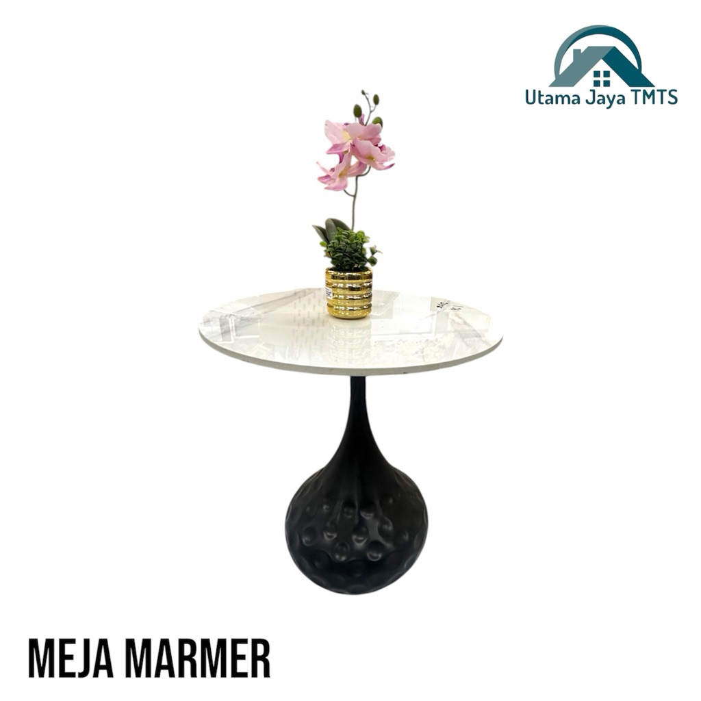 Meja tamu marmer// meja hias oval marmer