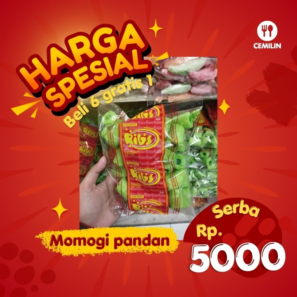 

Momogi pandan Snack Cemilan Serba 5000 beli 6 gratis 1