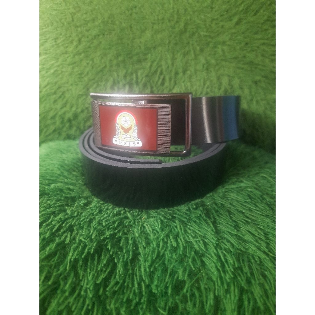 sabuk kulit itam polos.sma smp sd mi polos