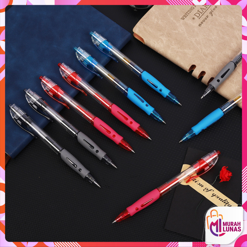 

MUNAS Pulpen Gel Ink 0.5mm Standar Pulpen Alat Tulis Kantor Sekolah Pena Pen Pencet Tinta Cair