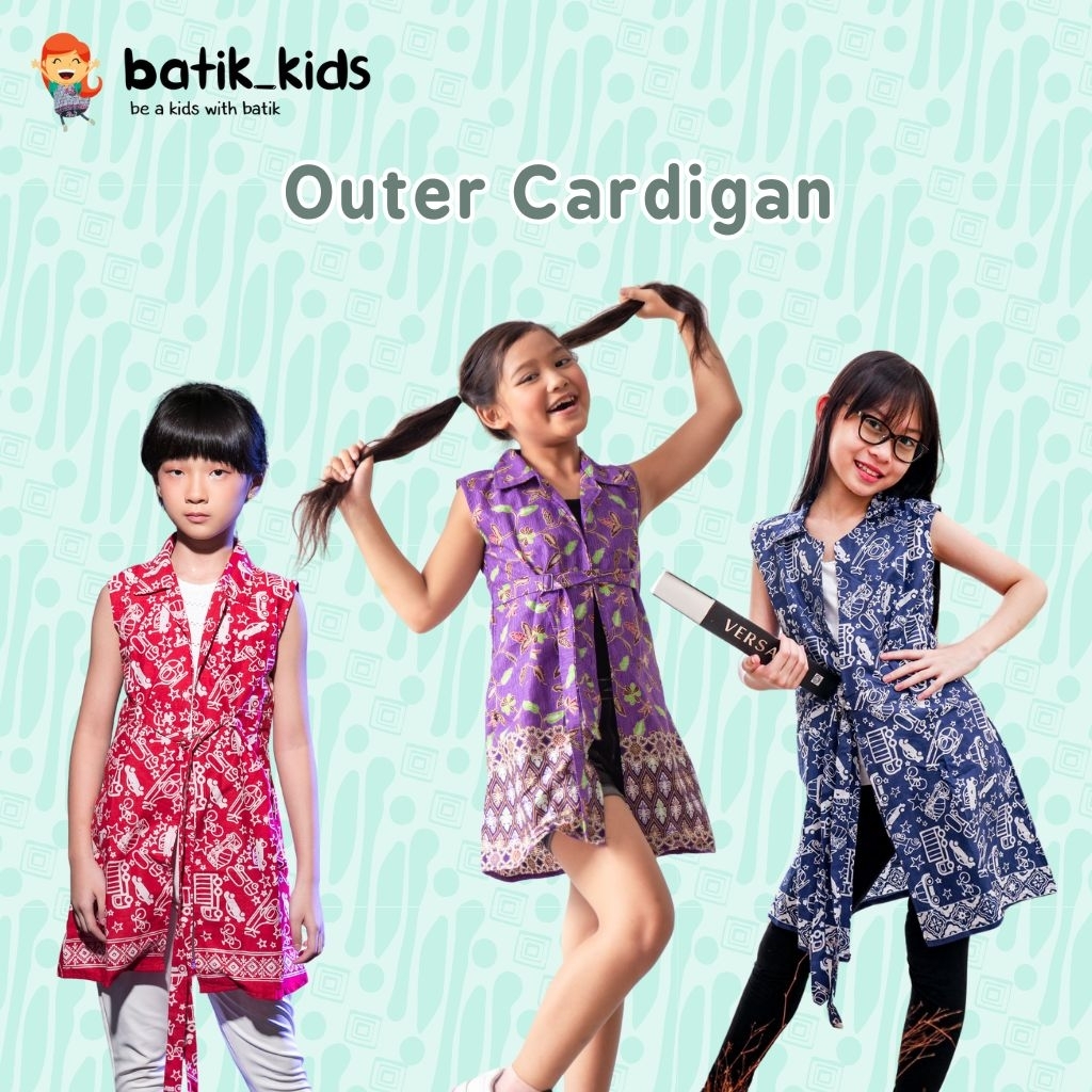 BATIK KIDS Outer Vest Batik Anak Tissa Blezer Cargidan Batik Anak Modern Katun Premium