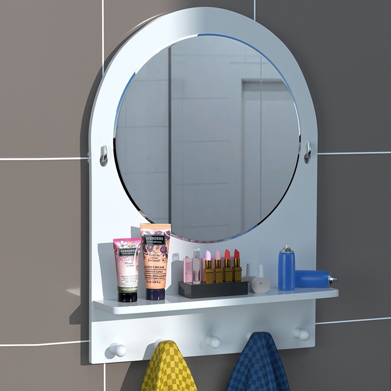 KODE J13N Mega1688 Rak Cermin Kamar mandi bulat 968