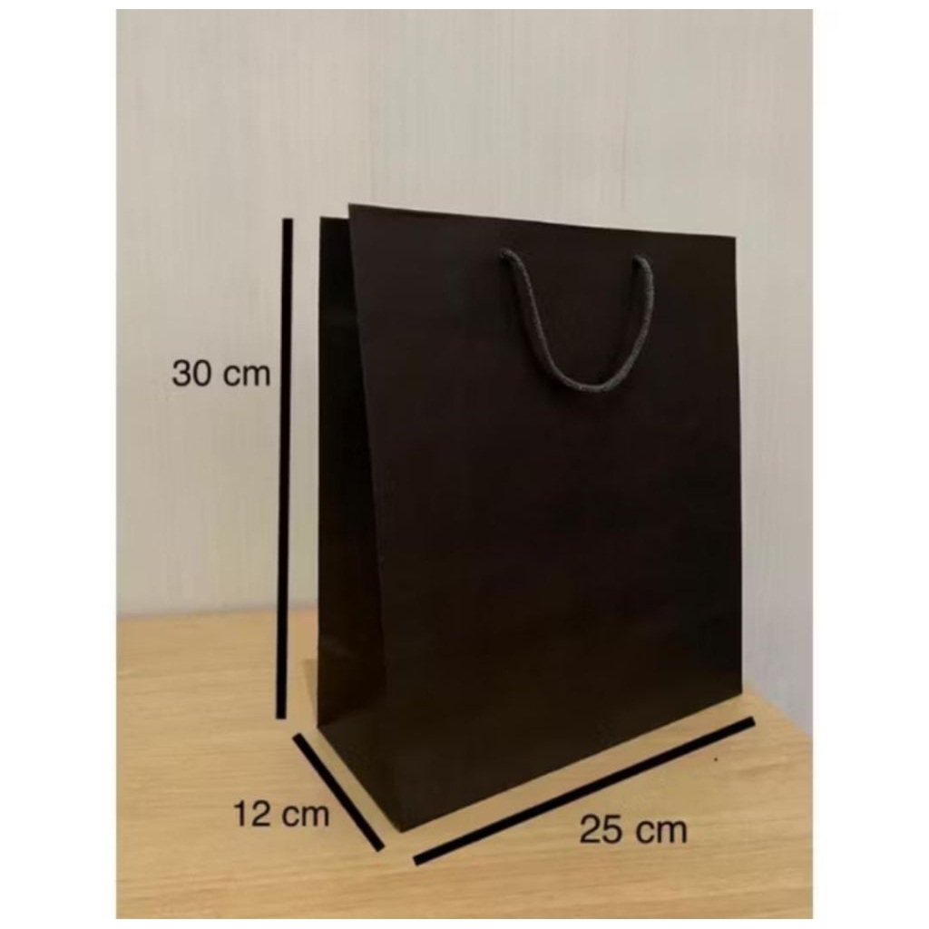 

Paper Bag Polos Hitam 25x30x12