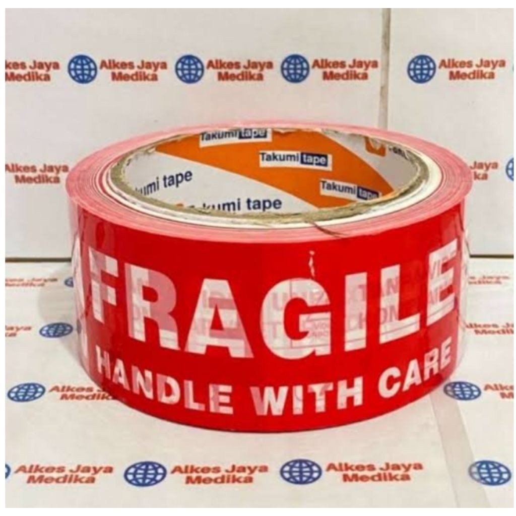 

Q (Q10) LAKBAN FRAGILE MERAH JANGAN DIBANTING DAN VIDEO UNBOXING / 200 YARD / TEBAL 2 INC/48 MM