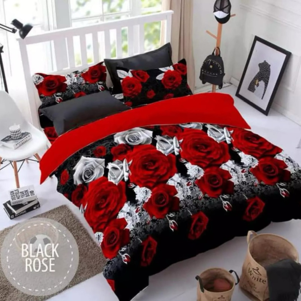 SPREI MOTIF BUNGA AESTHETIC SATU SET SARUNG BANTAL DAN GULING