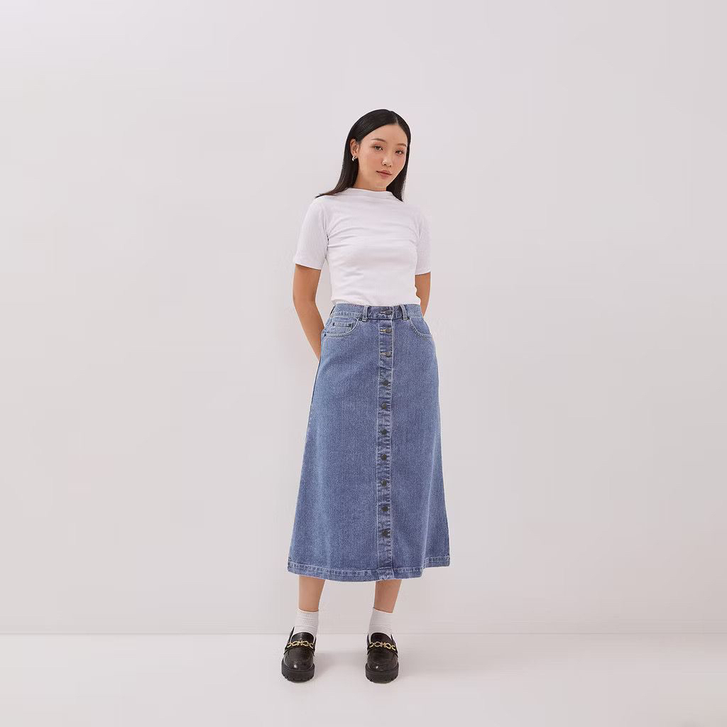 DUST Rok Denim Ranuna Medium Light Blue (D.21141)