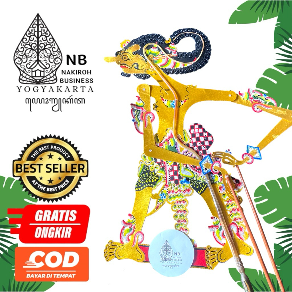 NAKIROHBUSINESS WAYANG ALUSAN ANTASENA ONTOSENO GAPIT SUNGU ASLI KUALITAS SUPER BERGARANSI UKURAN -+