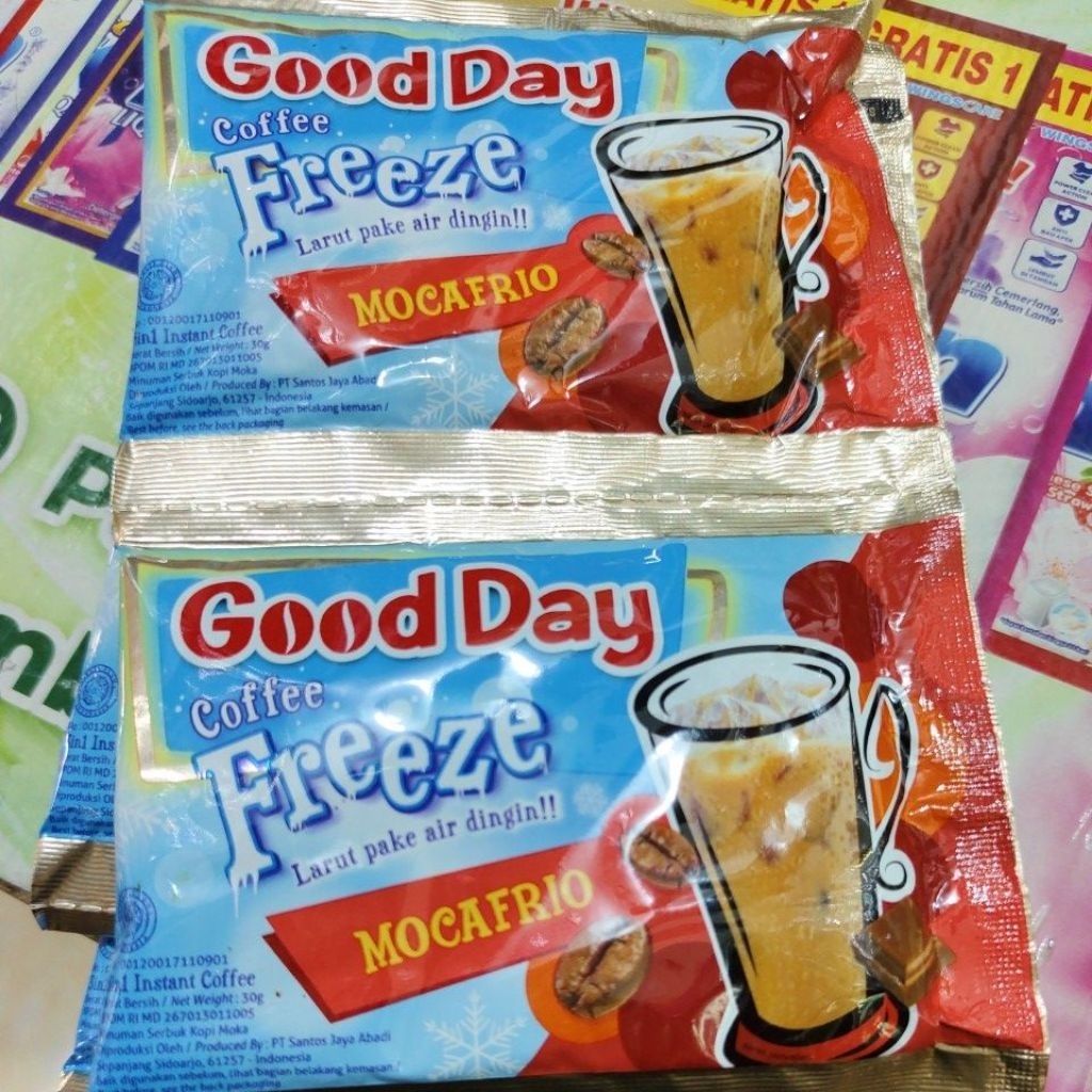 

kopi Good day freeze coffe rasa mocafrio renceng | 1renceng isi 10pcs@ 30g
