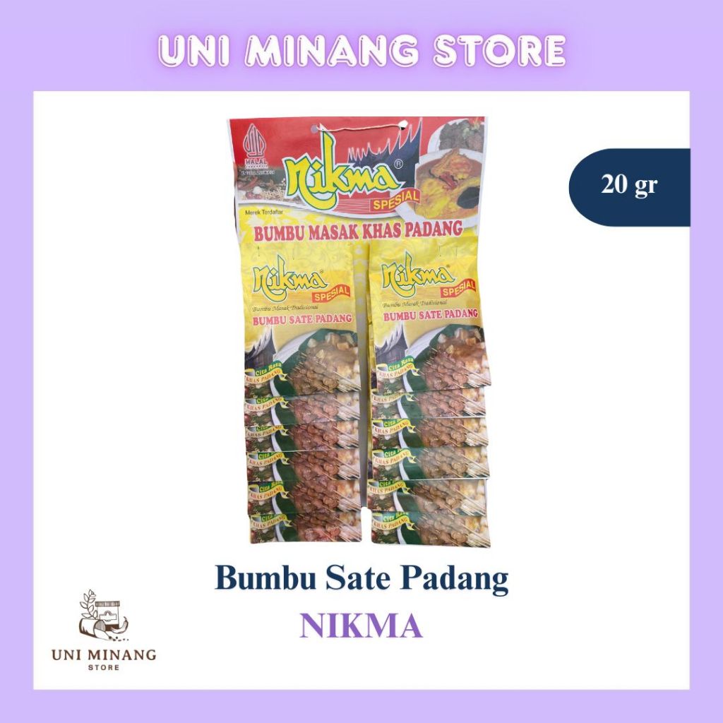 

(1 renteng isi 12 pcs) Nikma Bumbu Sate Padang 20 gr