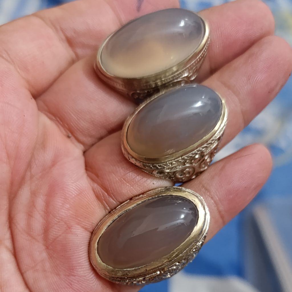 CA 84 Cincin Batu Akik Anggur Oli Bentuk Pandan Joss Giwang Kinclong