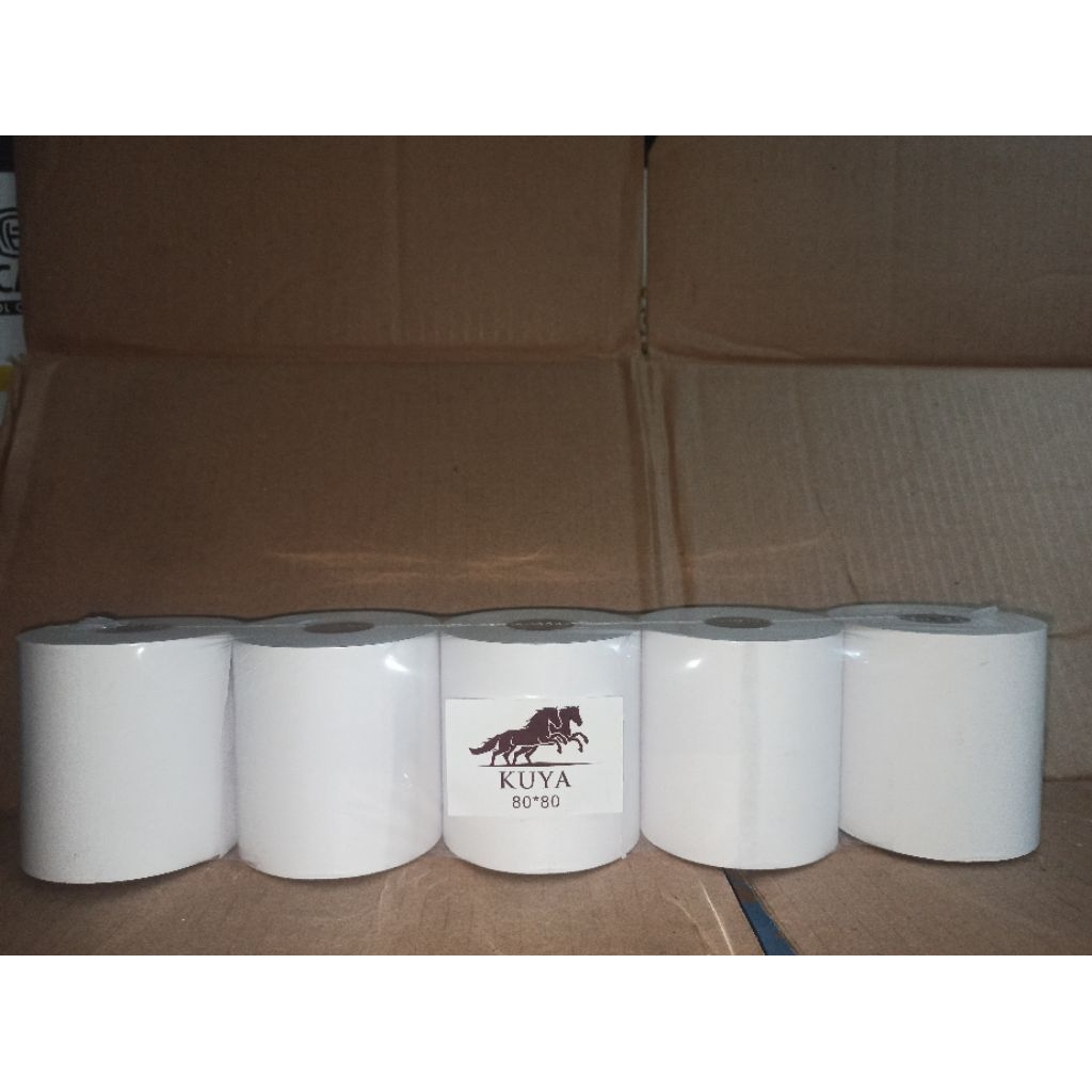 

Thermal Paper KUYA 80x80 mm Coreless / Kertas Struk Thermal 5 Pack