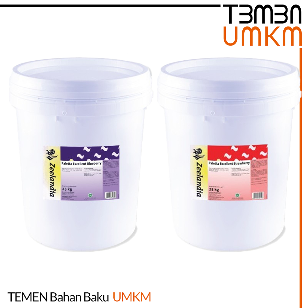 

Zeelandia Paletta Excellent Strawberry & Blueberry 1 pail 25kg - Filling & Topping Berkualitas untuk Roti & Kue
