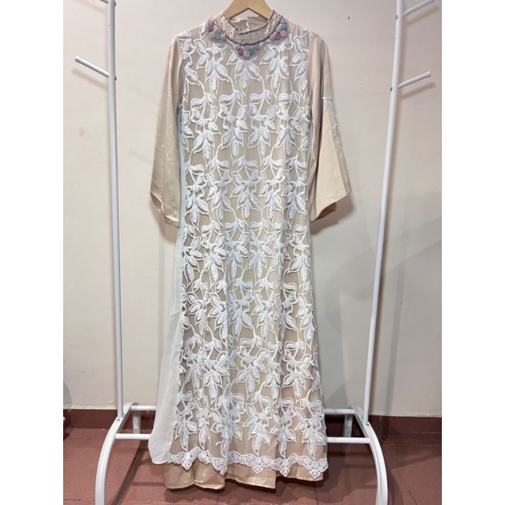 [PRELOVED] Gamis kombinasi brokat