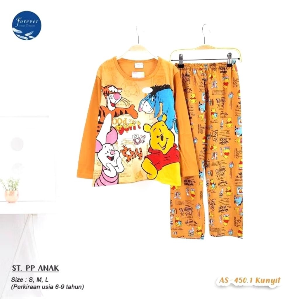 Babydoll AS-450-1 Forever Sweet Concept Baju Setelan Kaos Lengan Panjang Celana Panjang Anak Perempu