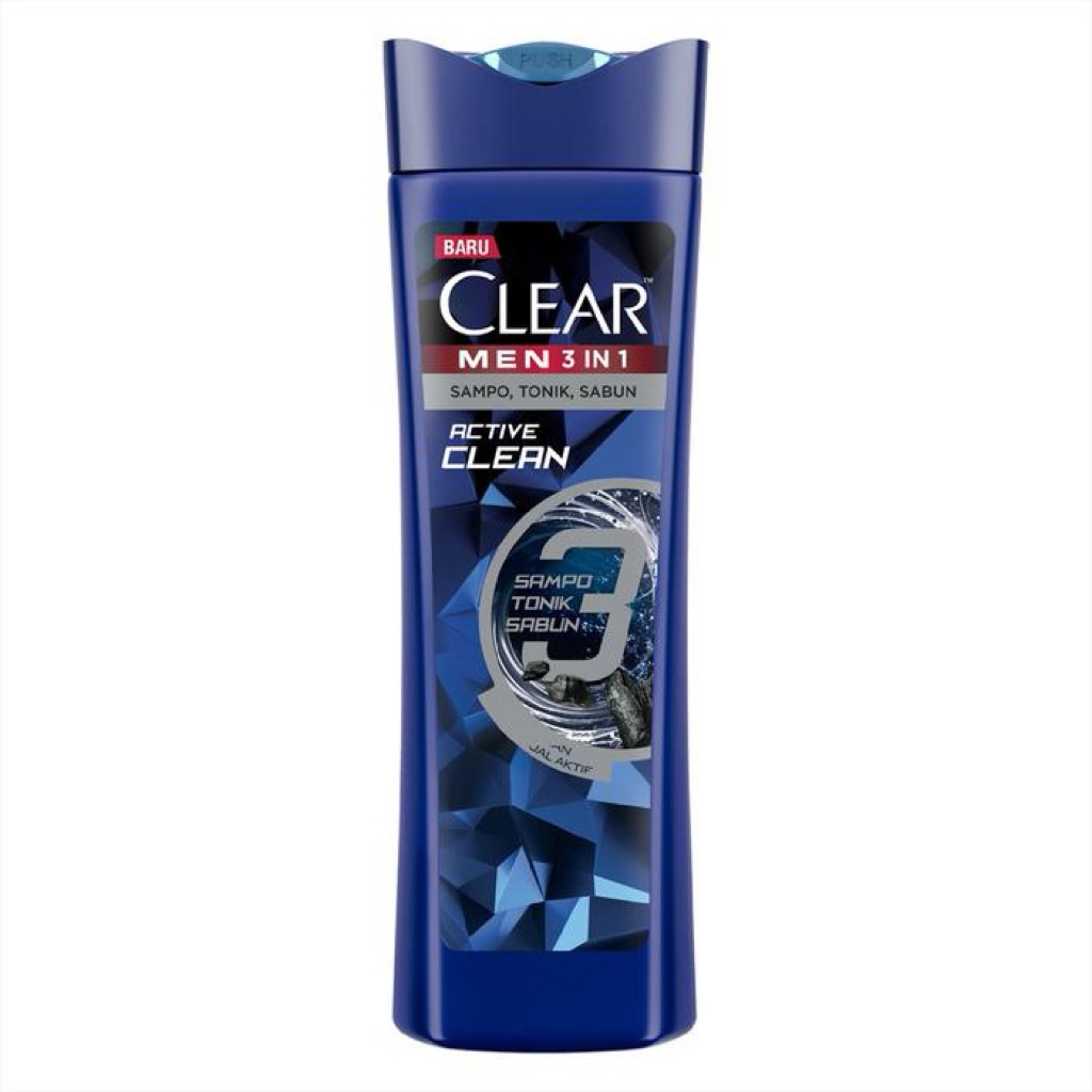 CLEAR MEN 3 IN 1 ACTIVE CLEAN 160ML